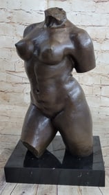 Female Torso Statue Bronze Sculpture