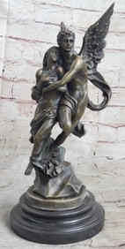 Signed Jean Debut Eros and Psyche Greek Mythology Venus Bronze Sculpture Statue