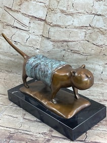 Fat Cat Bronze Sculpture