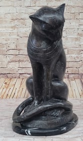 Egyptian Cat Bronze Sculpture