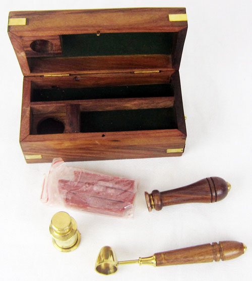 Collectible wax seal kit in wooden box (1 of 7)