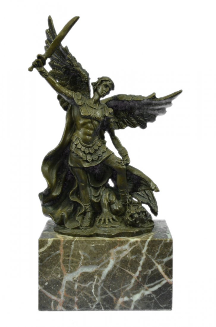 Valli Religious Church Saint St Michael Lucifer Bronze (1 of 10)