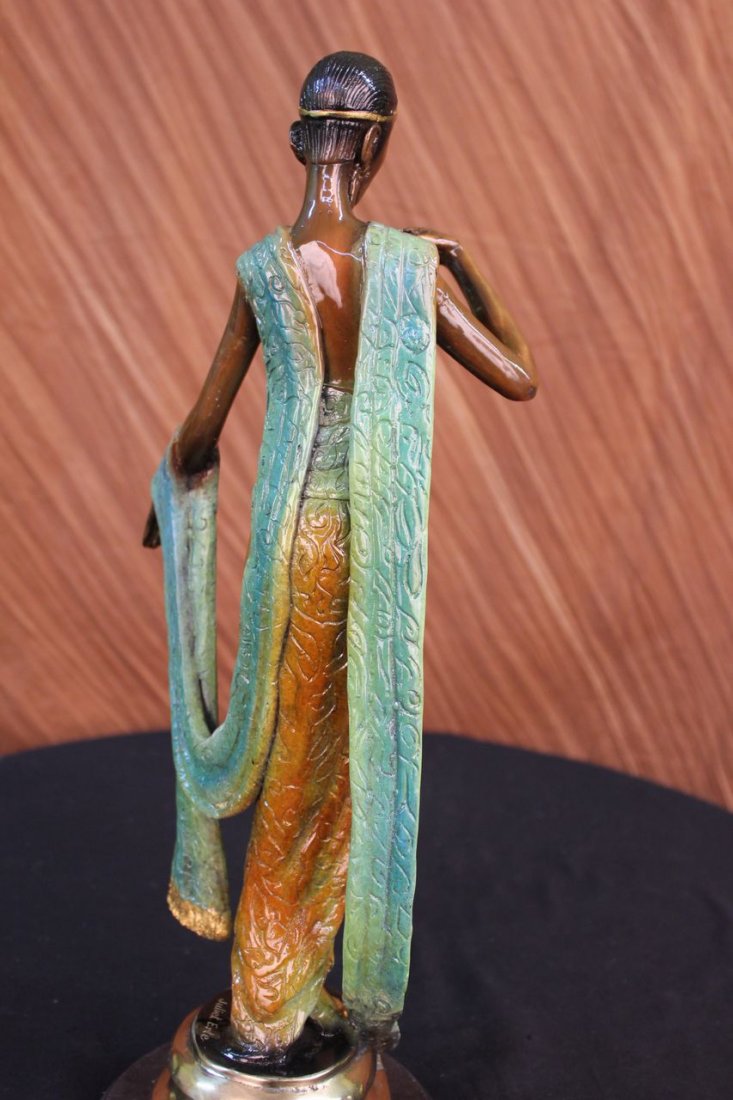 11 LBS Art Deco Green And Gold Patina Egyptian Princess (1 of 7)