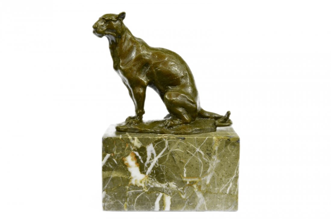 Bugatti bronze Cougar Mountain Lion Sculpture (8"X5") (1 of 6)