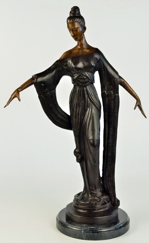 dancer Bronze Sculpture on marble base (1 of 9)