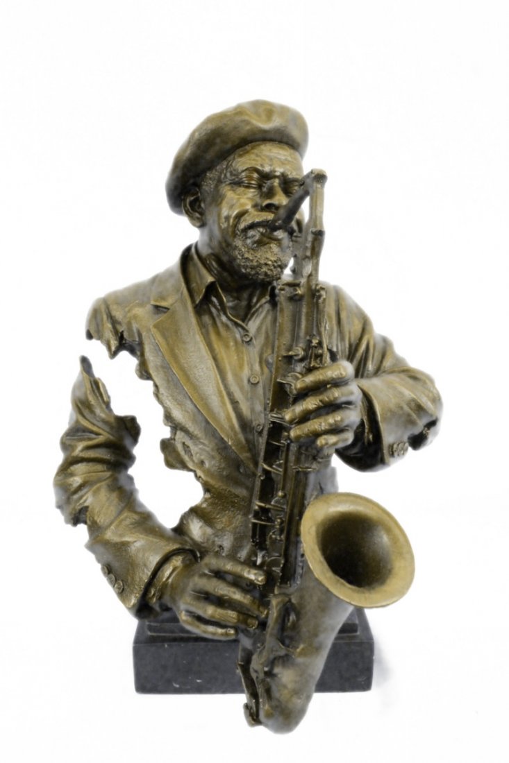 Hot Cast Dwight Bust Of A Black Musician Playing The (1 of 10)