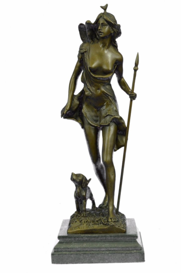 14" Tall Hot Cast Statue Of Diana The Huntress Artemis (1 of 10)