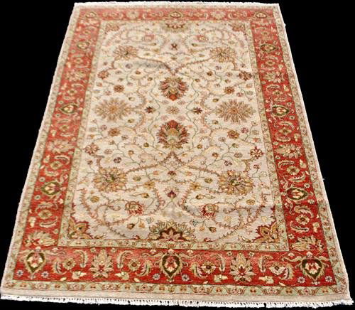 beautifully contrasted floral hand woven peshawar rug (1 of 5)