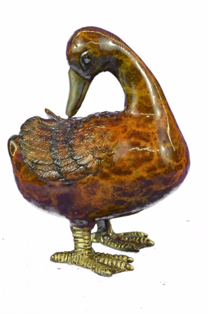 Vienna Brass Standing Duck Cold Painted Bird Bergman (1 of 10)