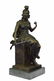 Female Greek Warrior Bronze Sculpture on Marble base - 8