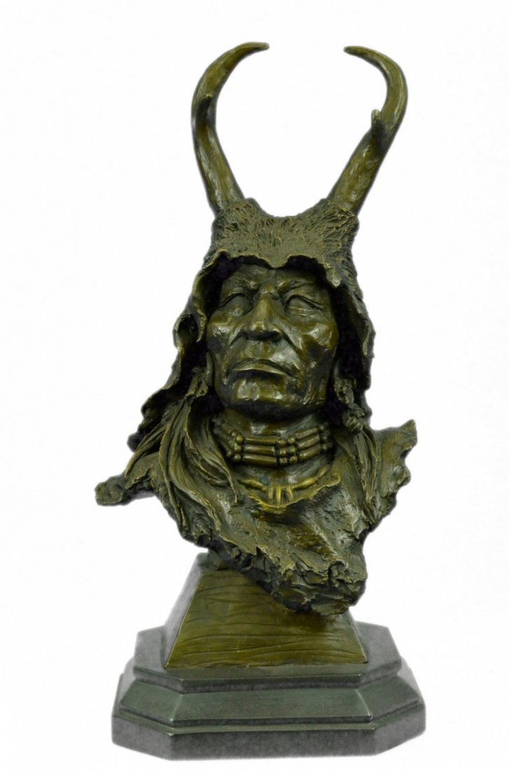 Warrior Bronze Sculpture on Marble base Statue (1 of 10)