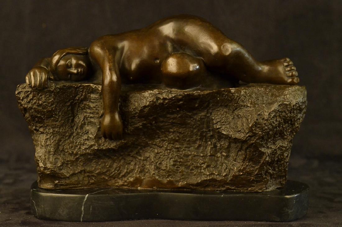 Abstract Modern Art Bronze Sculpture Sleeping Female (1 of 8)