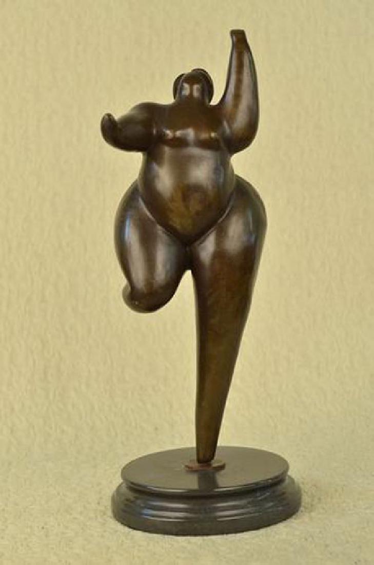 decorative heavy bronze sculpture on marble base (1 of 5)