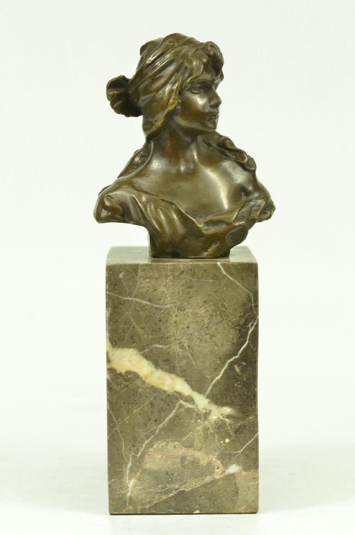 Female Bust Bronze Sculpture on marble base (9"X3") (1 of 7)