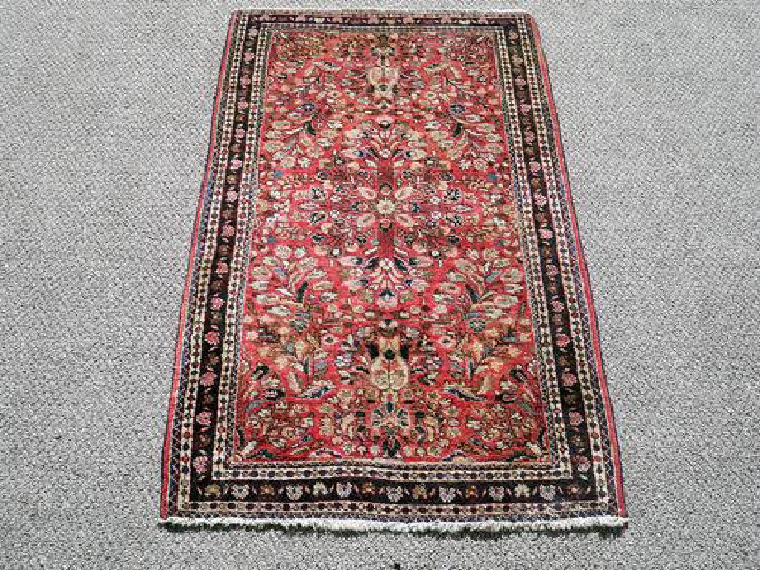 High Quality Gorgeous Persian Sarouk Rug 4 X 2.1 Feet (1 of 5)