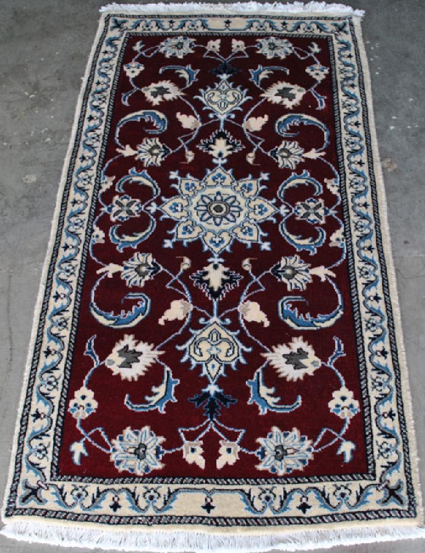 FINE QUALITY PERSIAN NAIN RUG, 4.6X2.6 " (1 of 4)