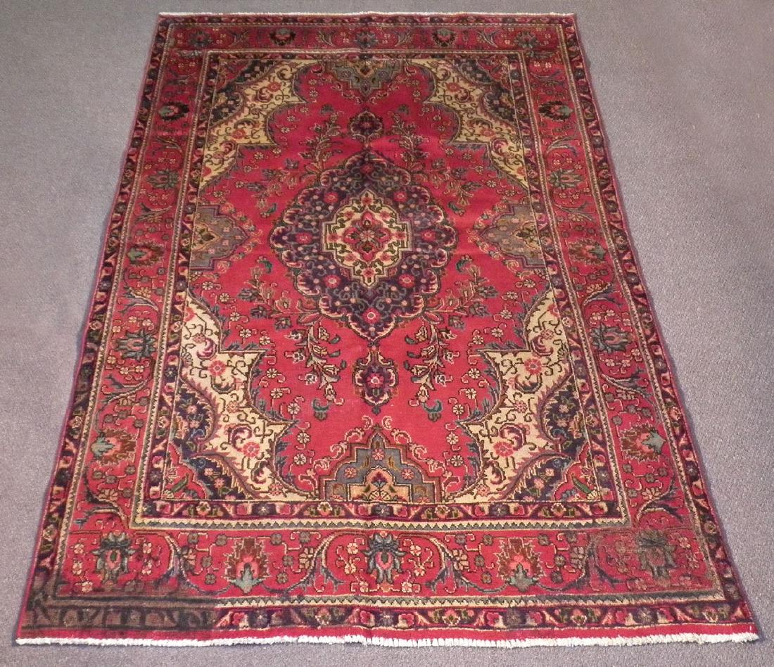 Detailed Hand Woven Semi Antique Persian Tabriz (1 of 8)