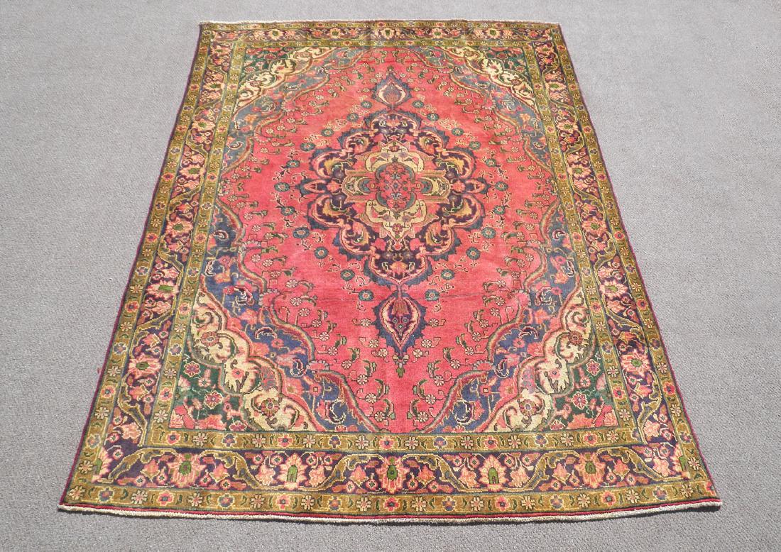 Gorgeously Contrasted Semi Antique Persian Tabriz (1 of 6)