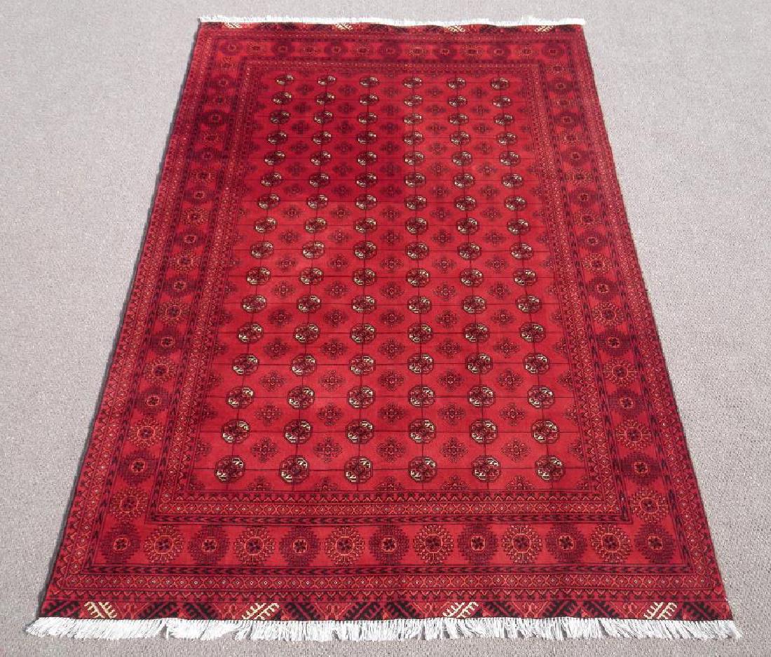 Hand Knotted Semi Antique Afghan Allover Design (1 of 5)