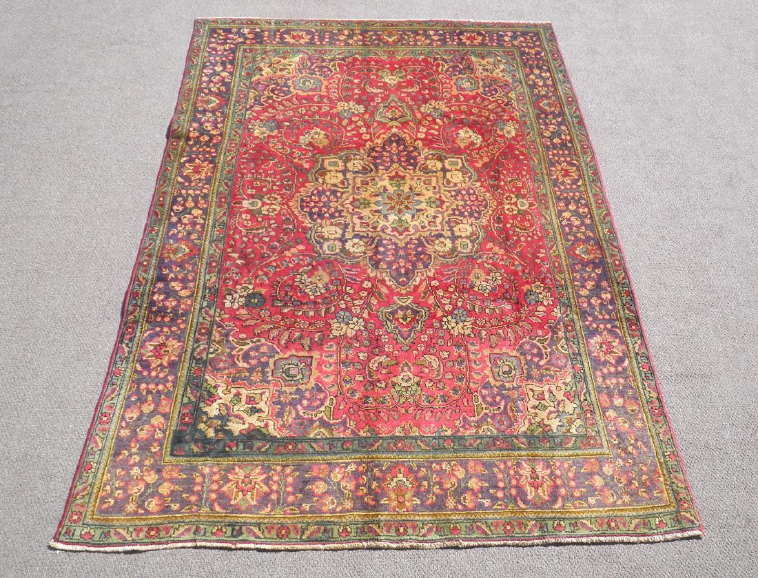 Strikingly Beautiful Semi Antique Persian Tabriz 9.9x7 (1 of 9)