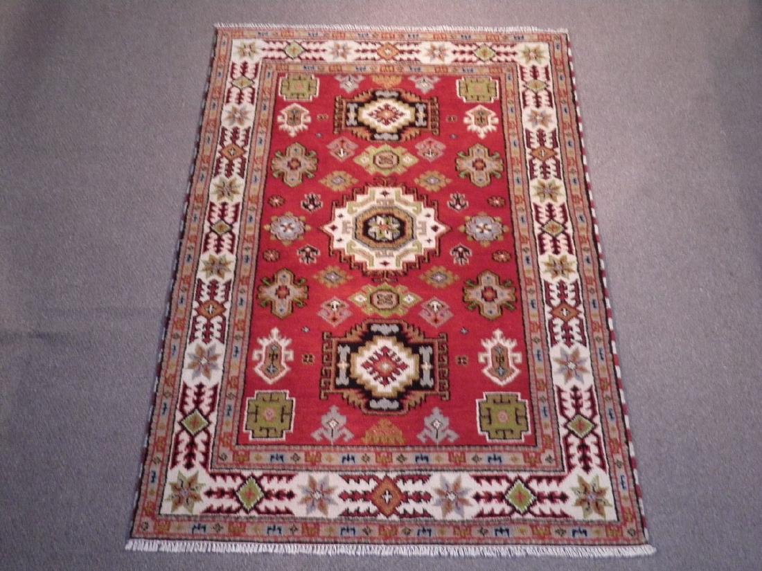 Gorgeous Handmade Kazak Design 4.7x6.9 (1 of 5)