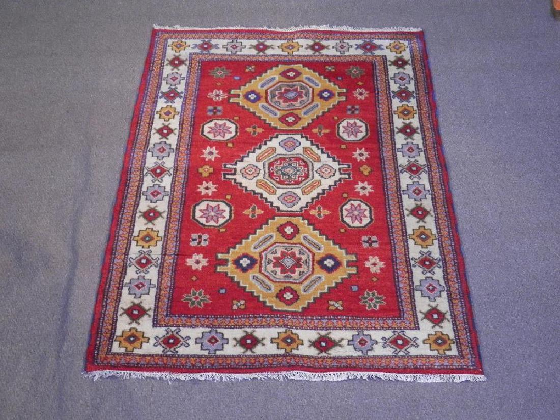 Simply Beautiful Handmade Kazak Design 4.9x6.5 (1 of 4)