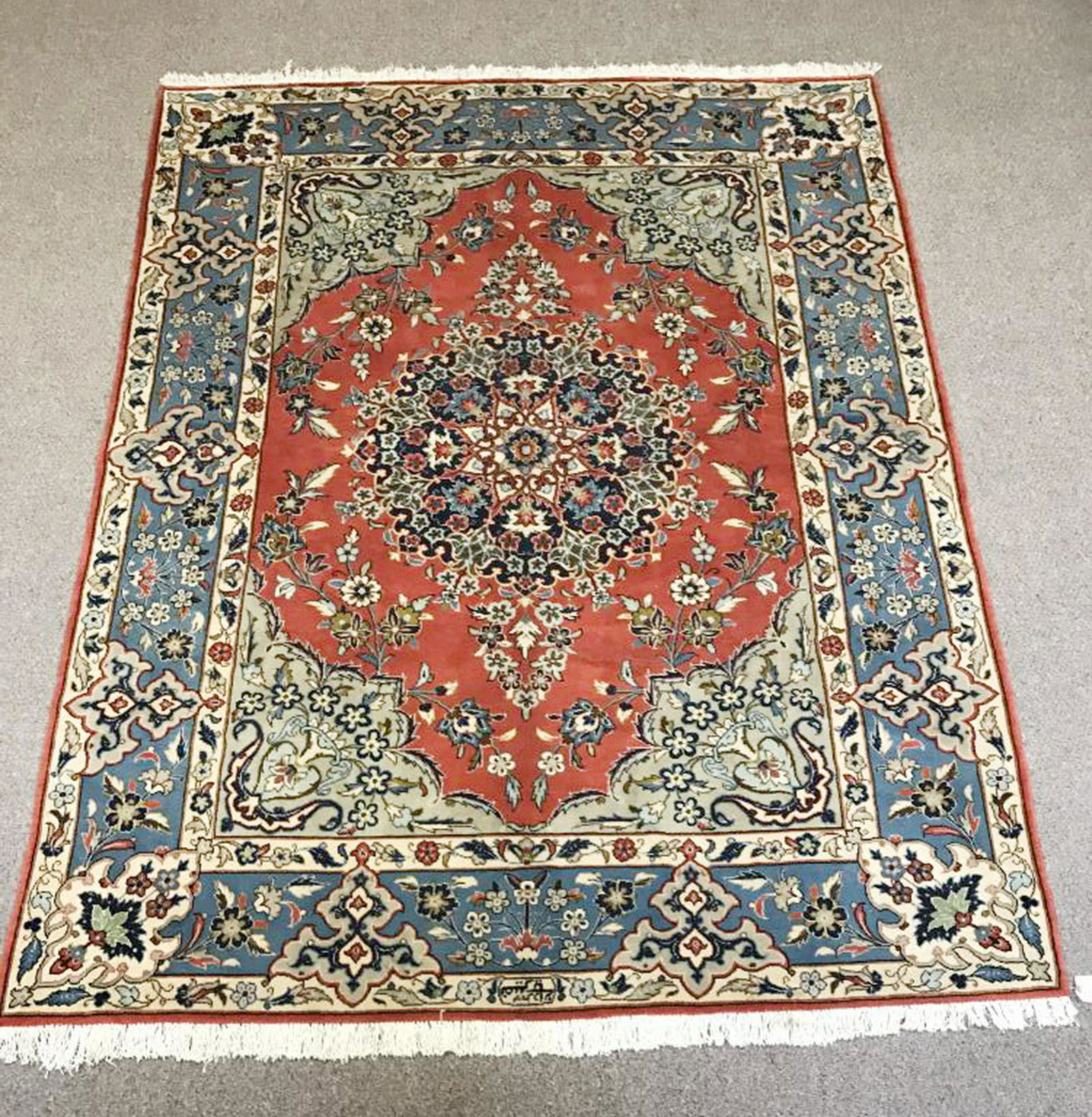 Absolutely Captivating Handmade Vibrant Persian Yazd (1 of 5)