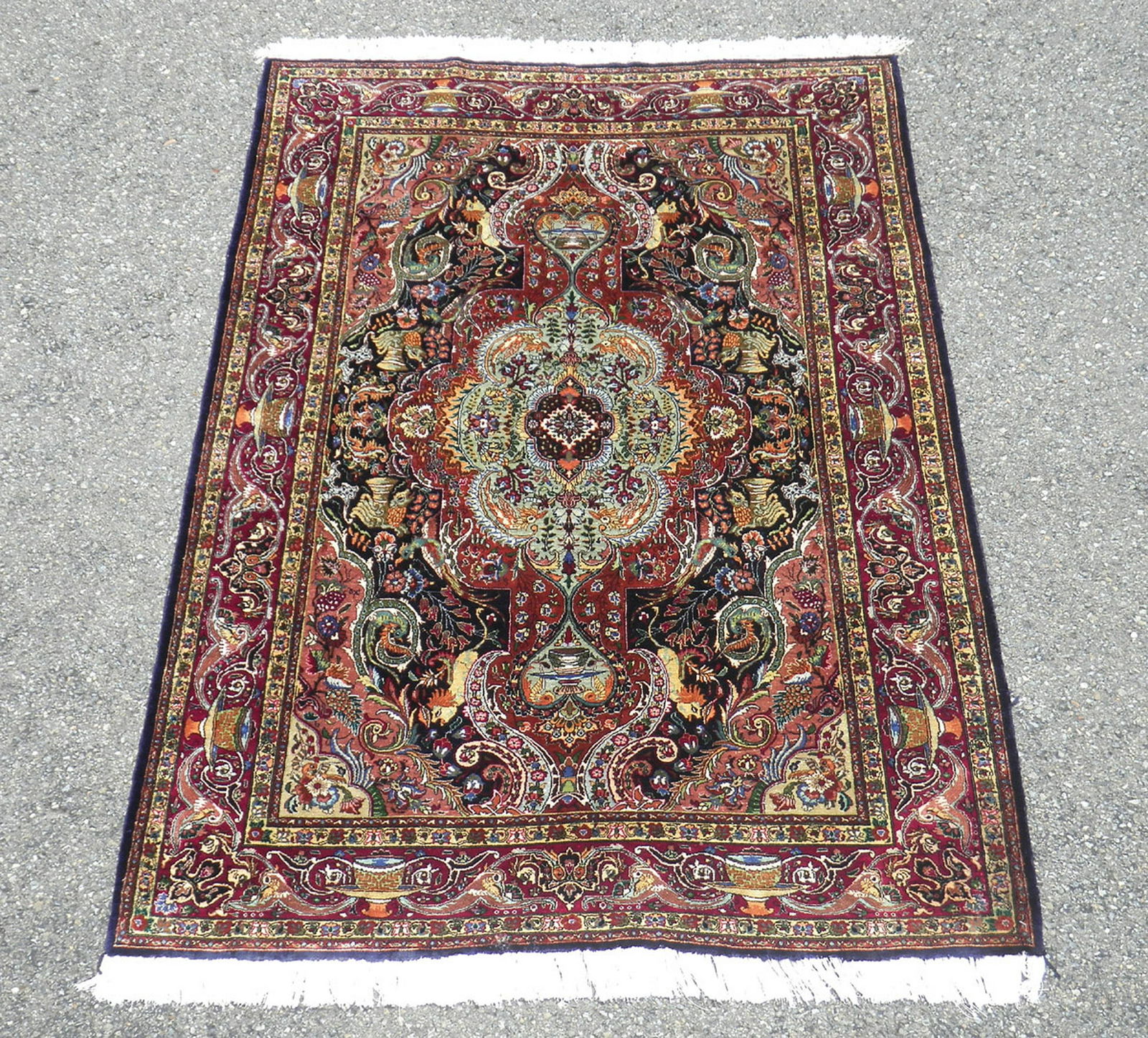 Mesmerizing Antique Silk on Silk Persian Tabriz 6.7x4.6 (1 of 12)