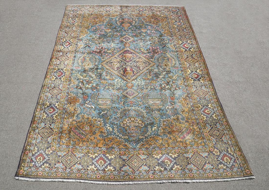 Mesmerizing Semi Antique Part Silk Persian Qum 11.8x7.5 (1 of 11)