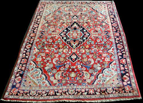 Handmade Antique Persian Sarouk 6.7x4.7 (1 of 4)