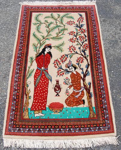 Simply Gorgeous Hand Woven Persian Tabriz Pictorial (1 of 4)