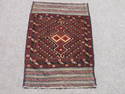 Semi Antique Wool on Wool Afghan Balooch 4.5x2.9
