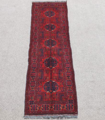 Semi Antique Wool on Wool Afghan Turkman 2.8x9.8 (1 of 5)