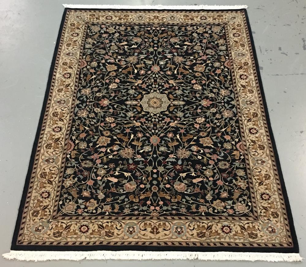 Handmade Wool/Silk Azerbaijani Kashan 5.9x8.9 (1 of 9)