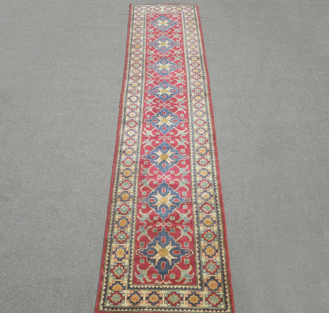 Wool on Wool Pakistani Kazak Design 2.10x13.2 (1 of 5)