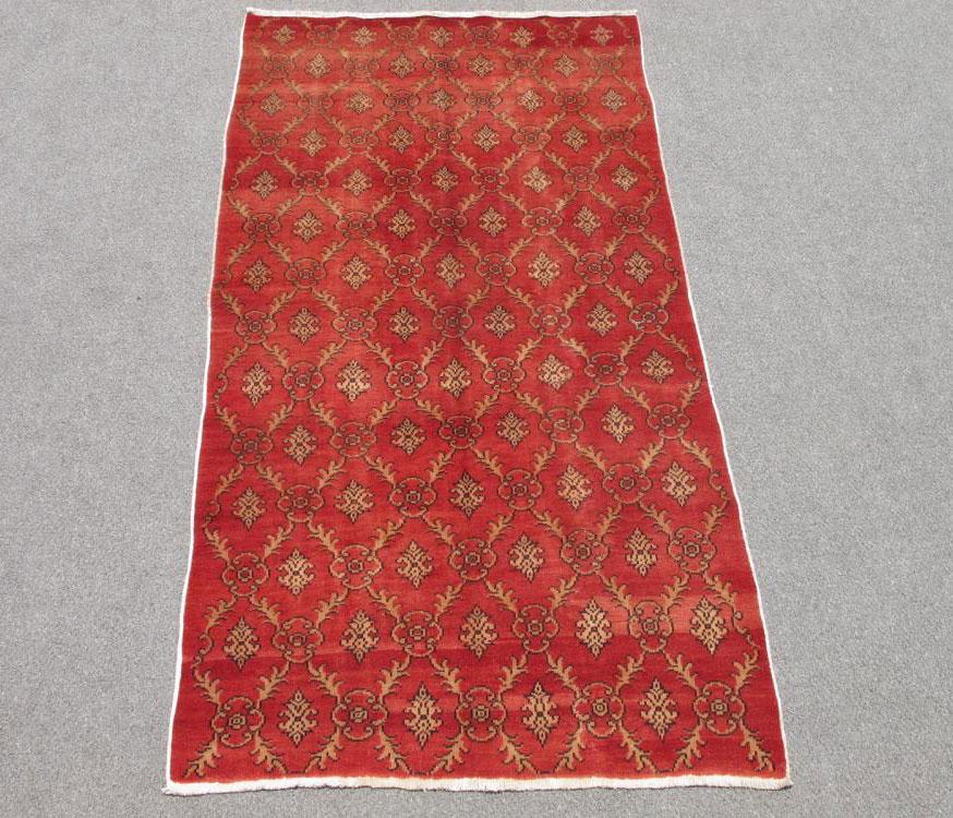 Handmade Semi Antique Turkish Konya 4.4x8.2 (1 of 5)