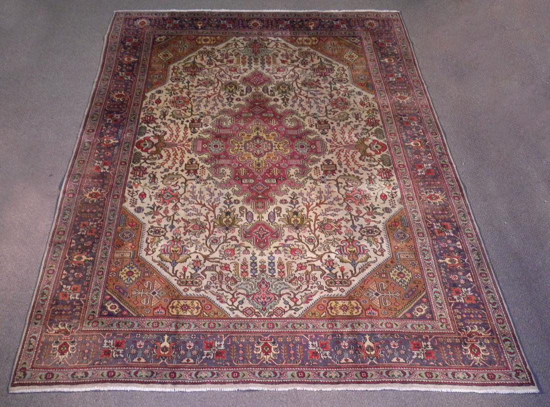 Beautiful Semi Antique Geometric Persian Tabriz (1 of 5)