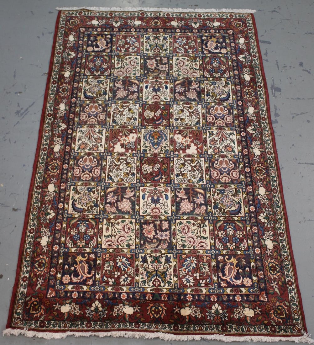 Semi Antique Four Seasons Persian Bakhtiari 5.0x8.8 (1 of 9)