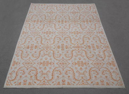 Contemporary Handmade Pakistani 9.2x12: Contemporary handmade Pakistani rug. Made of 100% quality wool pile on cotton foundation. Size 9.2x12.0 ft. Handwoven in Pakistan.