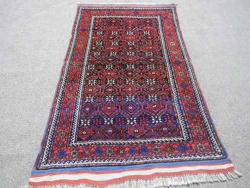 Handmade Persian Kurdish 3.11x7.0: Exquisite Hand Knotted Persian Kurdish 3.11 x 7.0 ft. Made of high quality baby lamb's wool pile on cotton foundation, all natural vegetable dye, incorporating a nice looking allover medallion pattern