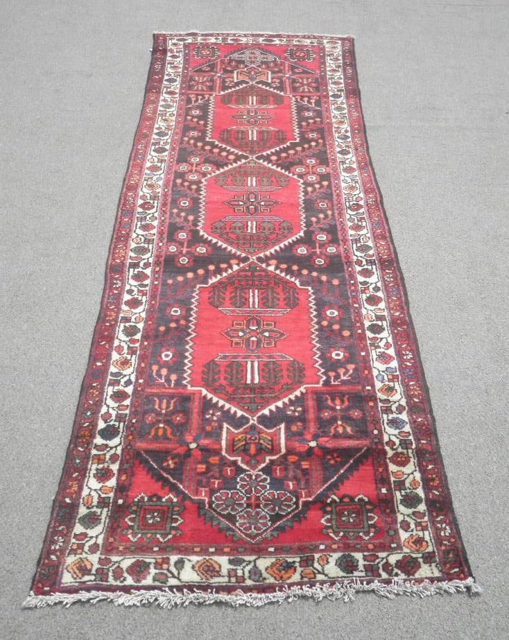 Semi Antique Persian Hamedan 3.4x10.1 (1 of 5)