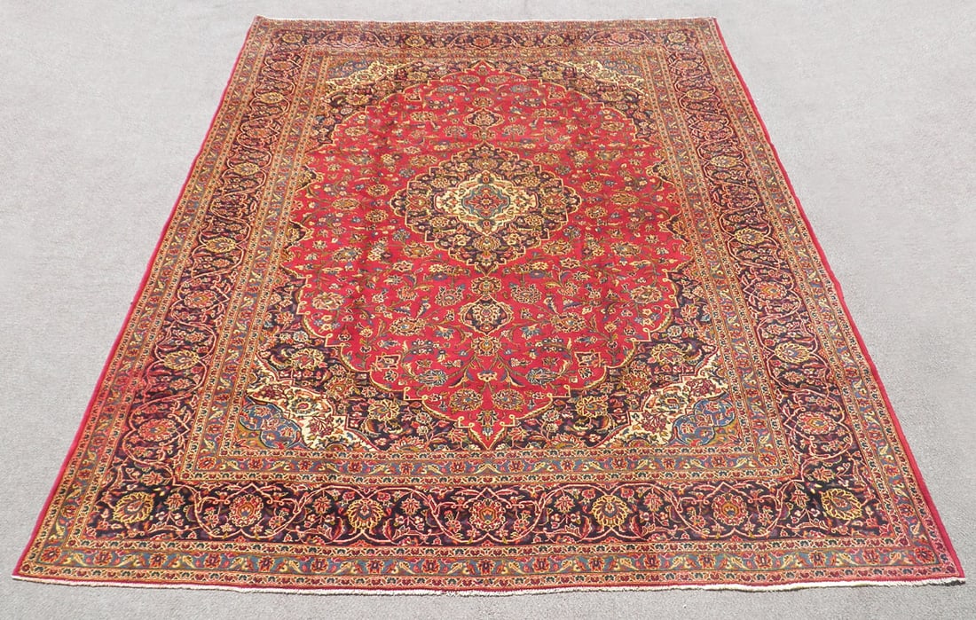 Semi Antique Persian Kashan 13.3x9.8 (1 of 6)