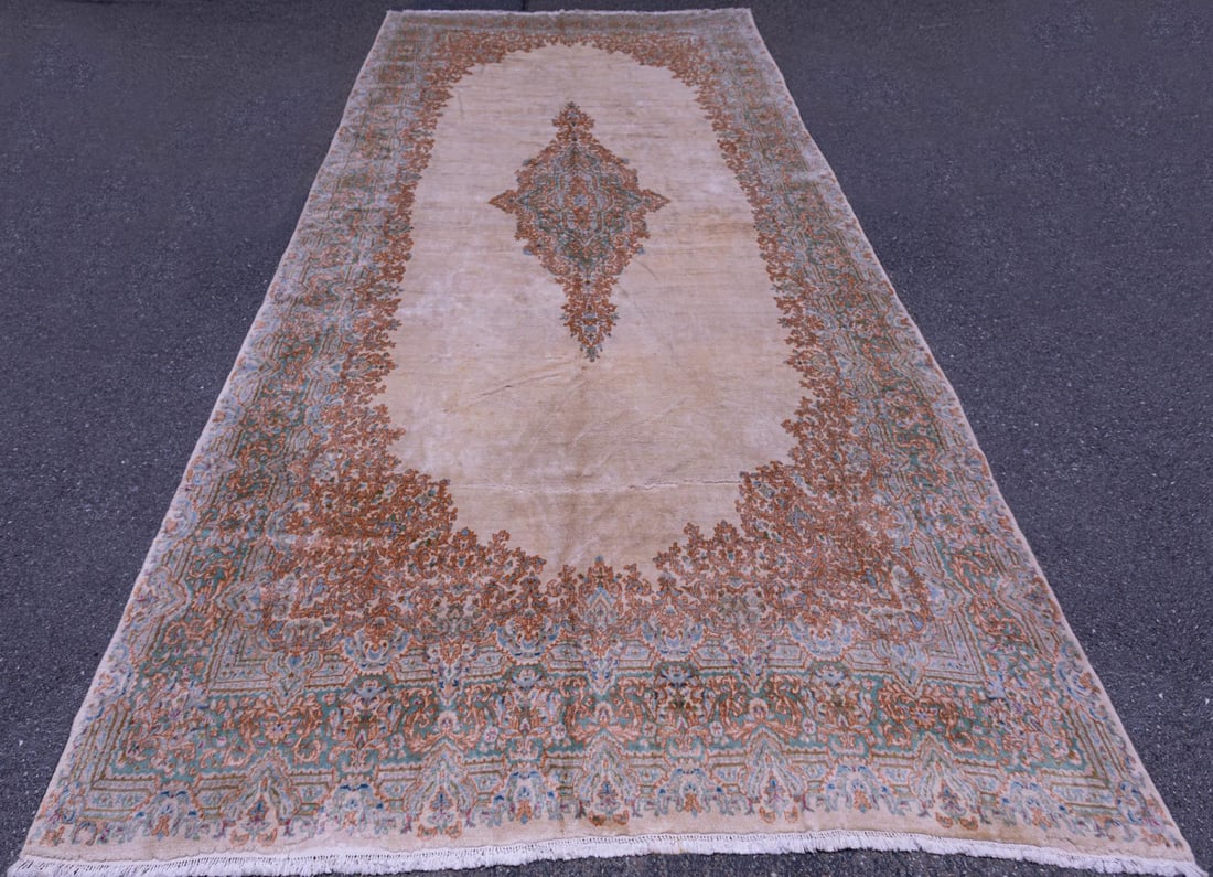 Handmade Persian Kerman 10.0x20.6
