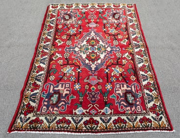 Handmade Persian Mobarakeh 6.7x5.6