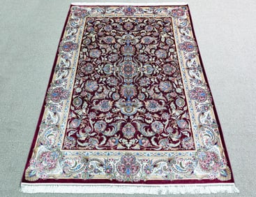 Handmade Wool/Silk Turkish 6.6x9.4