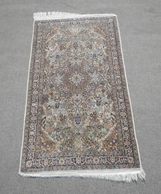 Gorgeous Wool/Silk Qum Design 5.3x2.11