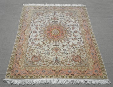 Spectacular Wool/Silk Persian Tabriz 6.8x9.4