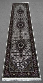 Handmade Tabriz Fish Design 2.7x10.1