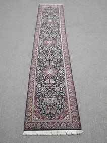 Wool/Silk Kashan Design 2.3x12.0