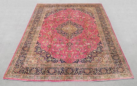 Semi Antique Persian Kashan 12.7x9.6